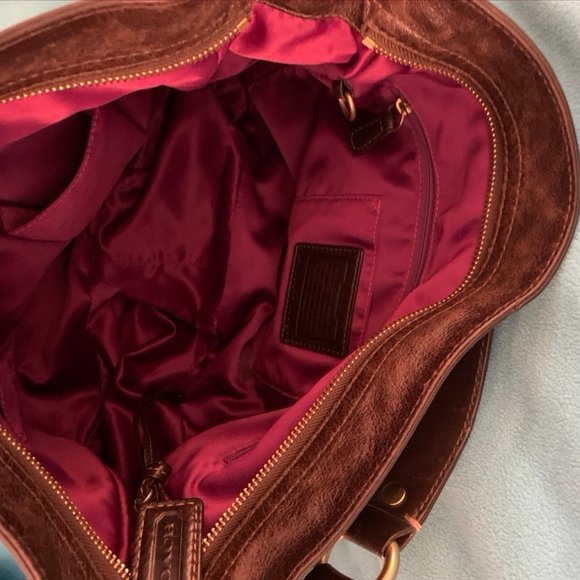 Coach Signature Large Zoe F12674 Dk Brown - Picture 2 of 5